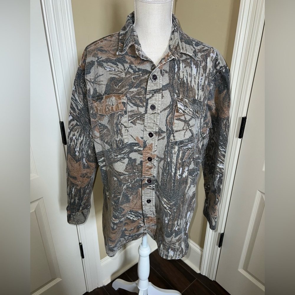 Vintage RedHead Chamois Flannel Shirt L Men Long Sleeve Button Up Camo Real-tree